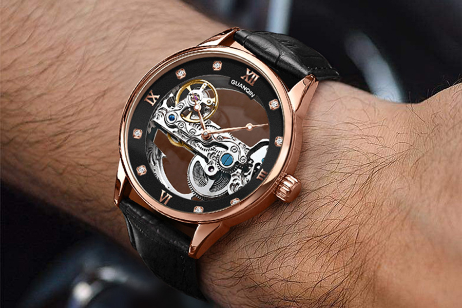 Elegant Luxury Men’s Transparent Watch
