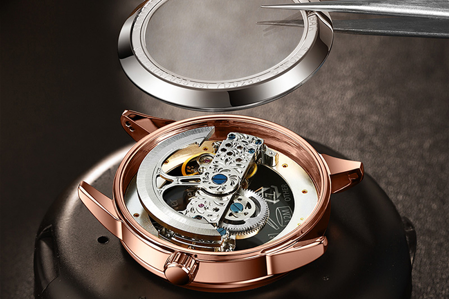 Designer Hollow Men’s Watch with Mechanical Movement