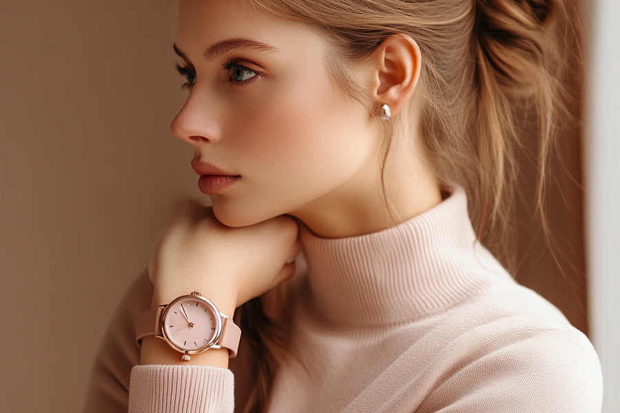 Luxury Rose Gold Ladies Watch